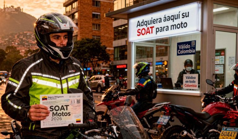 SOAT para Motos en Colombia 2026: Precios, Vigencia y Dónde Comprarlo